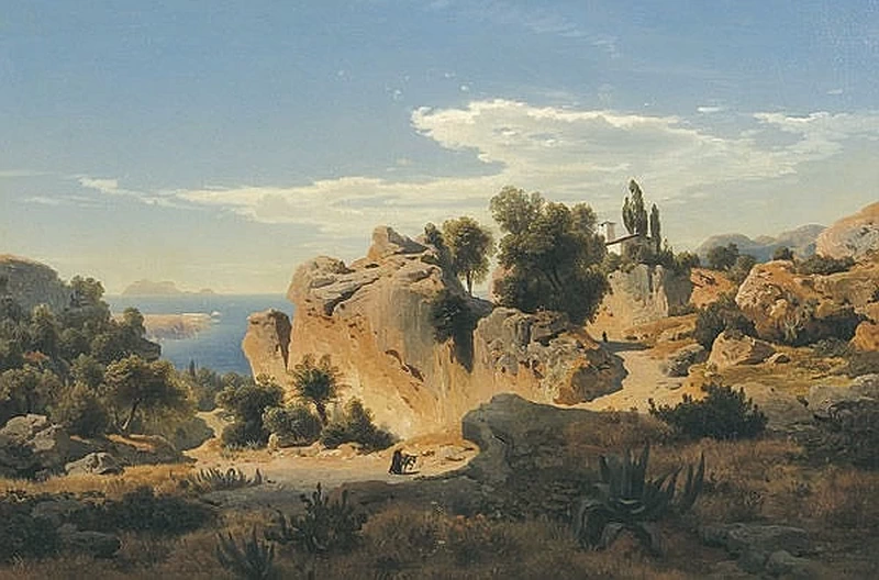 Vista di Capri dalla costa